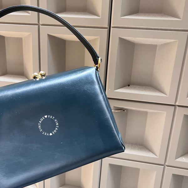 Vintage Gucci Box Handbag - Black