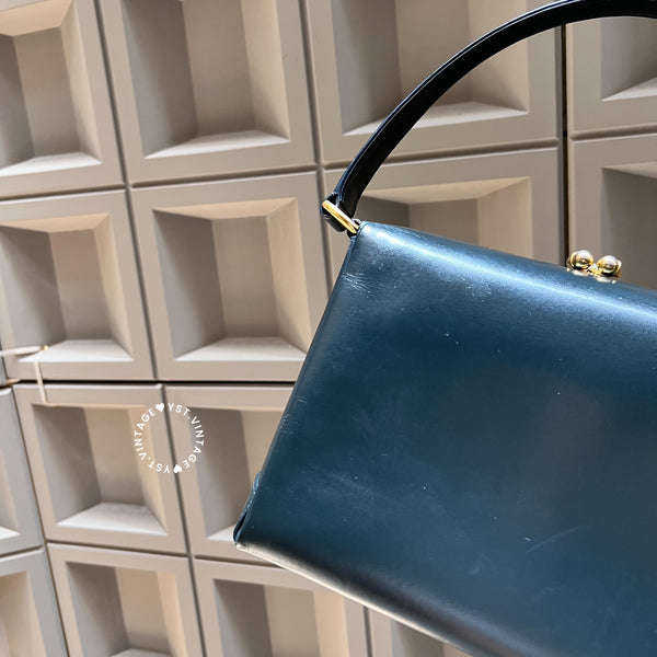 Vintage Gucci Box Handbag - Black