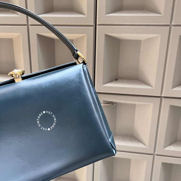 Vintage Gucci Box Handbag - Black