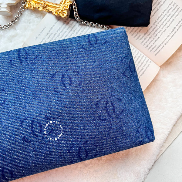 Vintage Chanel Denim Clutch