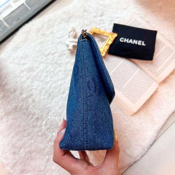 Vintage Chanel Denim Clutch