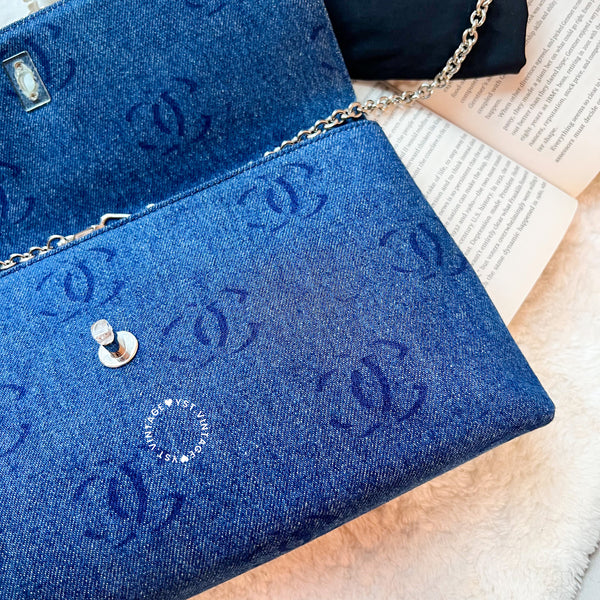 Vintage Chanel Denim Clutch