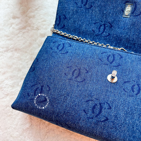 Vintage Chanel Denim Clutch