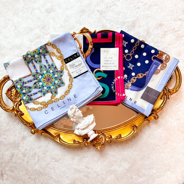 Vintage CELINE Scarfs/ Handkerchiefs (Mavis/ Natalie/ Ofei)