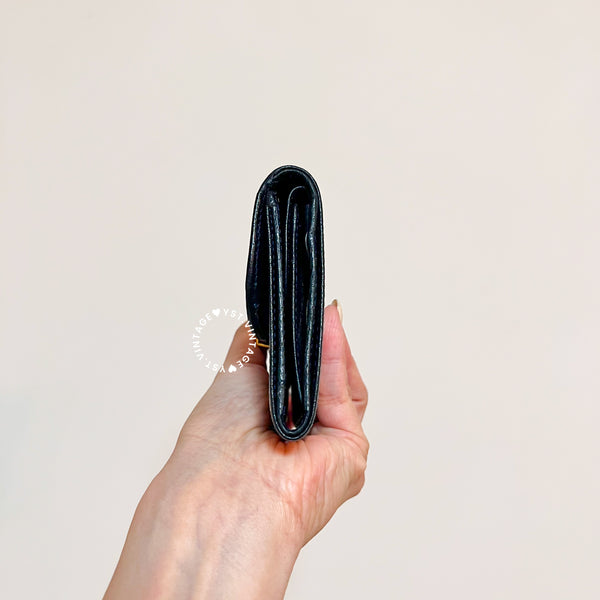 Vintage Gucci 1980's GG Wallet - Navy