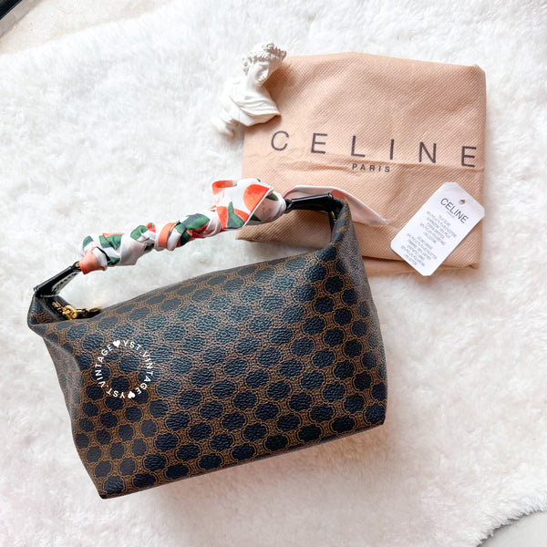Vintage CELINE Macadam Lunch Box Bag - Black