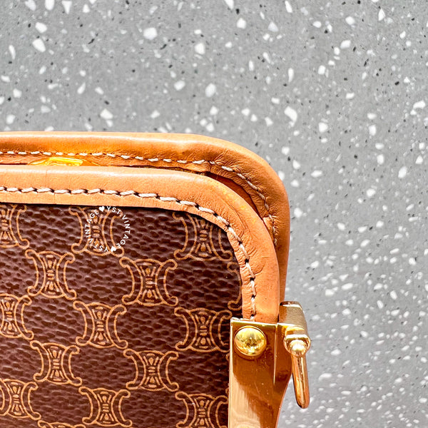 Vintage CELINE Macadam Clutch - Brown