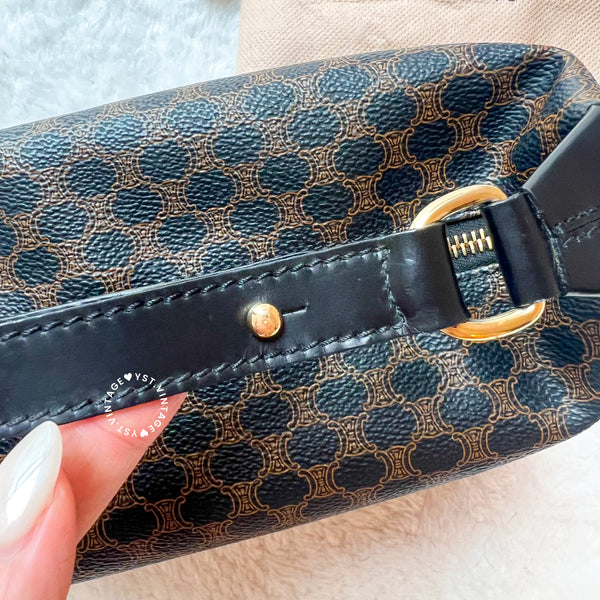Vintage CELINE Macadam Lunch Box Bag - Black