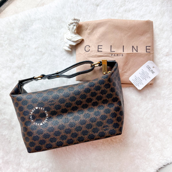 Vintage CELINE Macadam Lunch Box Bag - Black