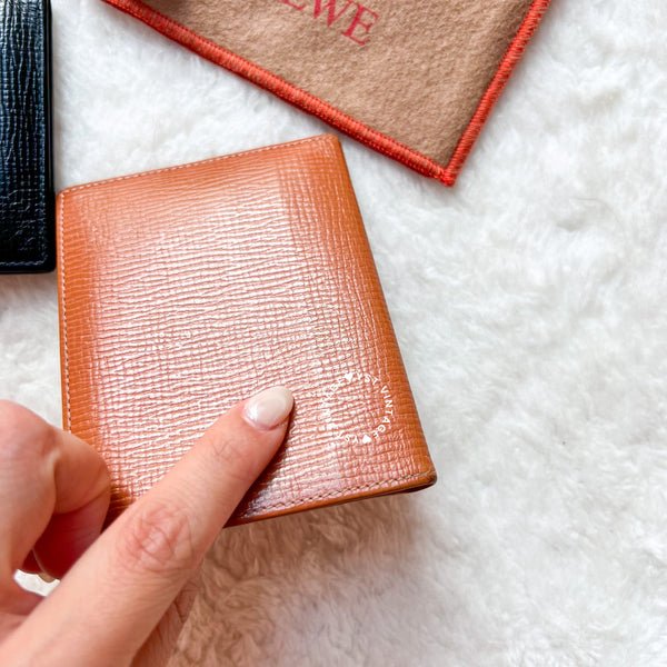 Vintage Loewe Card Holder - Black/ Autumn Brown