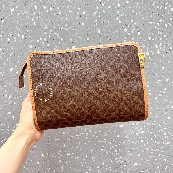 Vintage CELINE Macadam Clutch - Brown