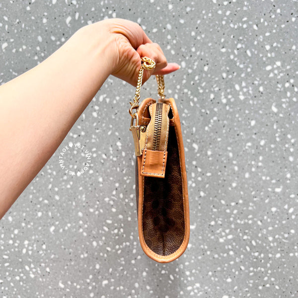 Vintage CELINE Macadam Clutch - Brown