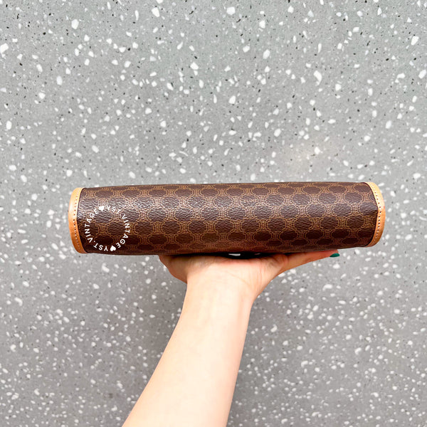 Vintage CELINE Macadam Clutch - Brown