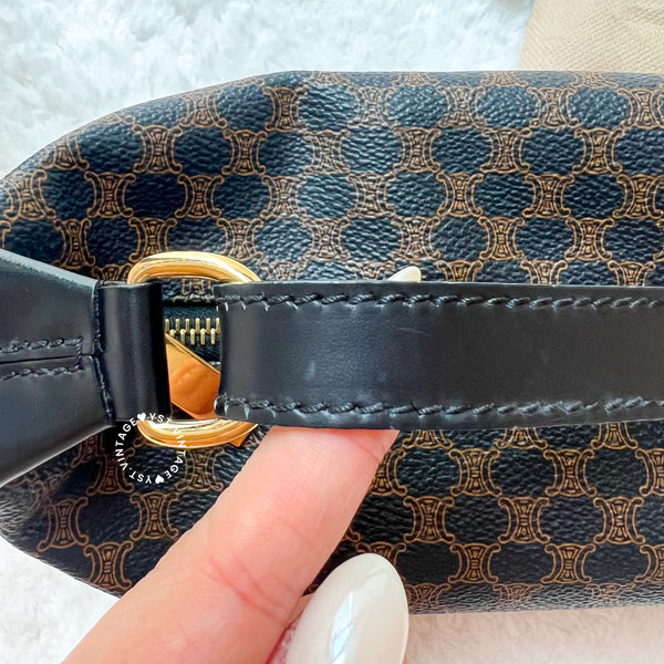 Vintage CELINE Macadam Lunch Box Bag - Black