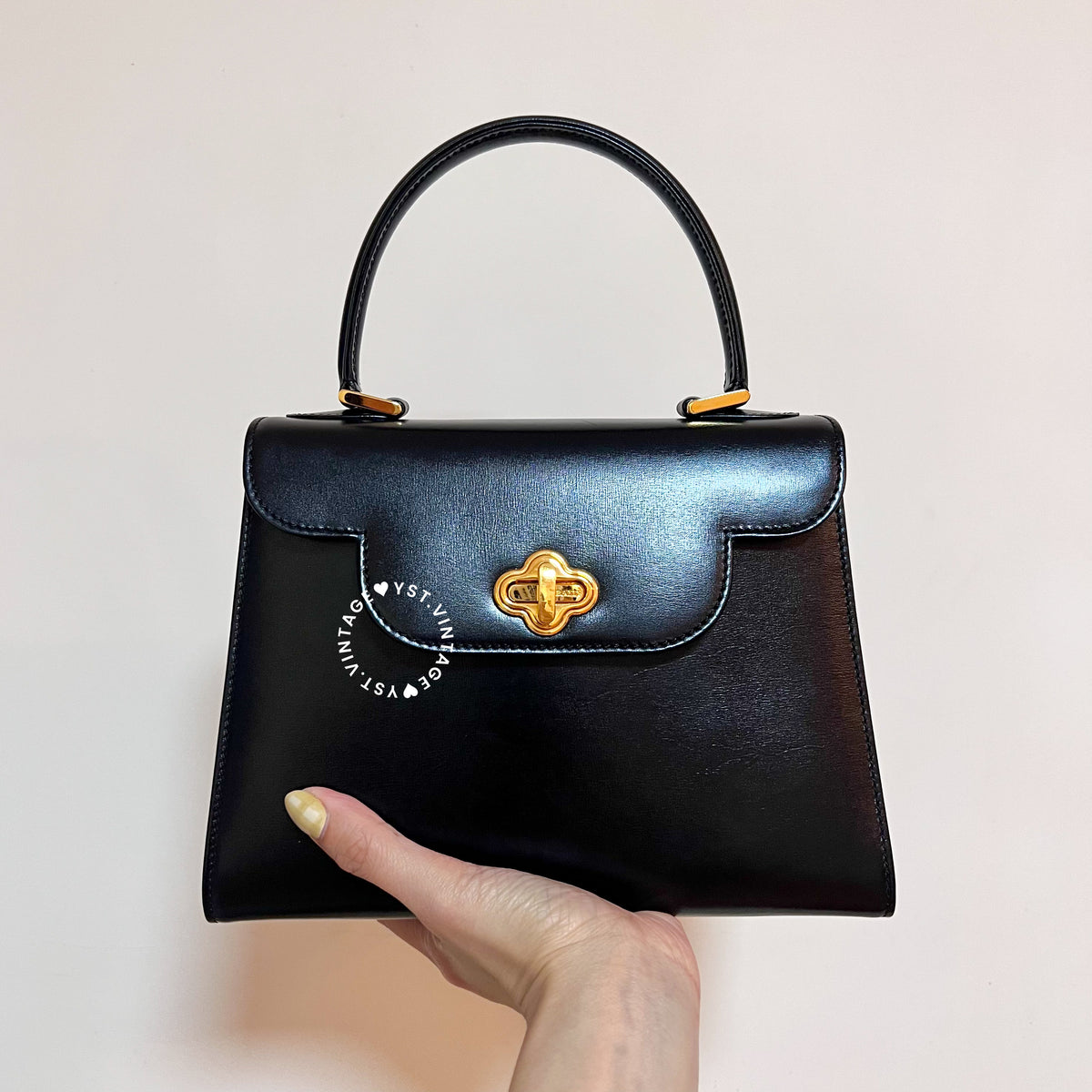 Vintage Bally Small Kelly Bag Black YST vintage vintage-bally-small-kelly-bag-black-yst-vintage