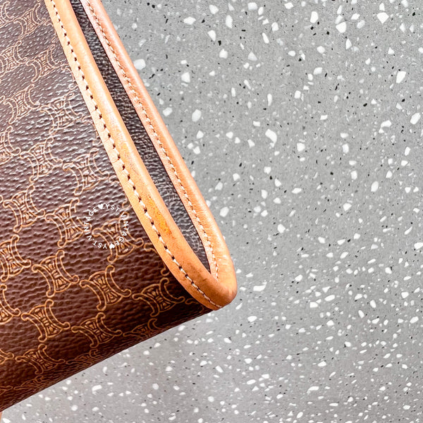 Vintage CELINE Macadam Clutch - Brown