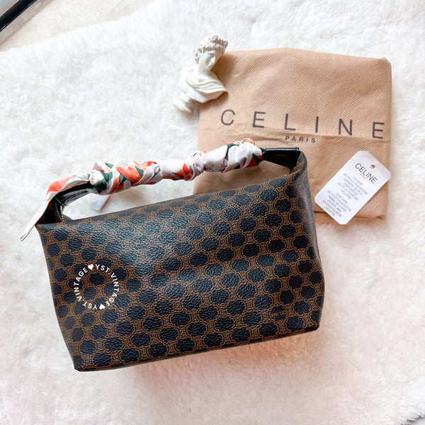 Vintage CELINE Macadam Lunch Box Bag - Black