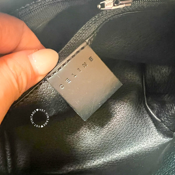 Vintage CELINE Macadam Lunch Box Bag - Black