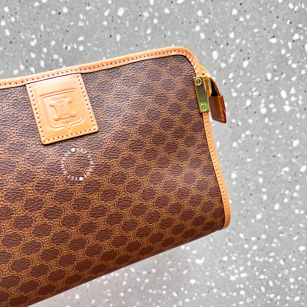 Vintage CELINE Macadam Clutch - Brown