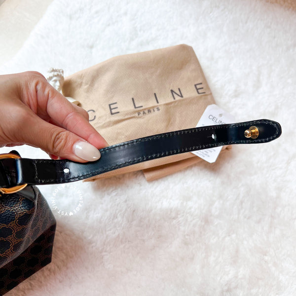 Vintage CELINE Macadam Lunch Box Bag - Black