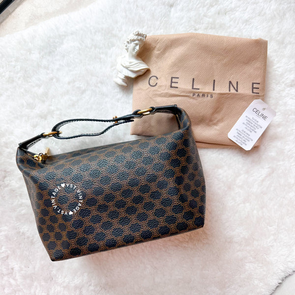 Vintage CELINE Macadam Lunch Box Bag - Black