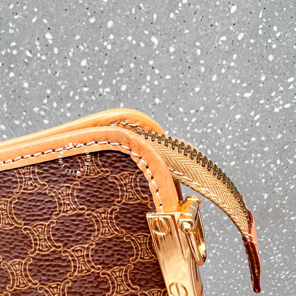 Vintage CELINE Macadam Clutch - Brown