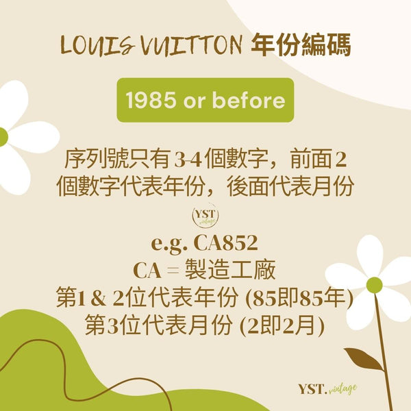 中古小知識 - LOUIS VUITTON