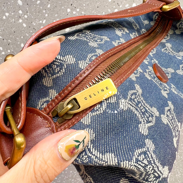 Vintage CELINE Denim Lunch Box Bag