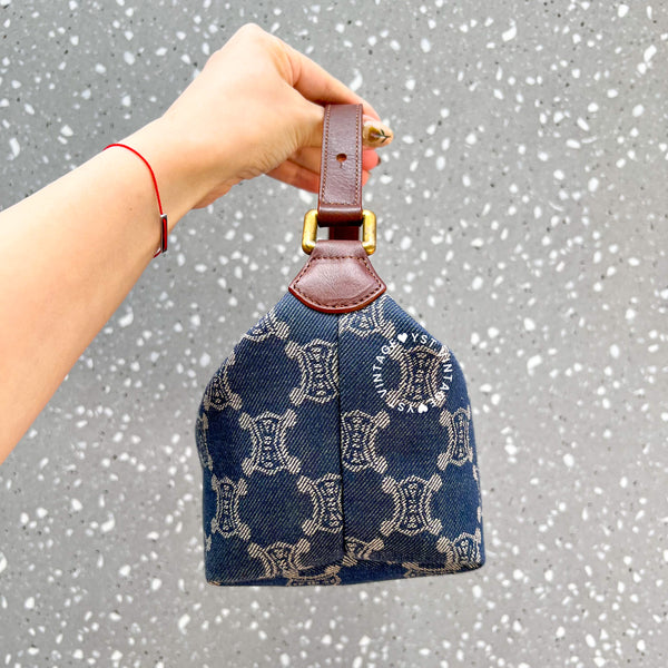 Vintage CELINE Denim Lunch Box Bag