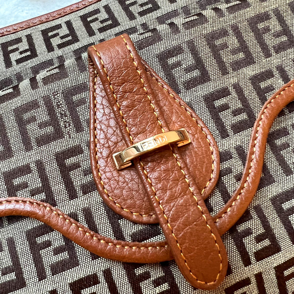 Vintage Fendi Zucca Crossbody/ Shoulder Bag
