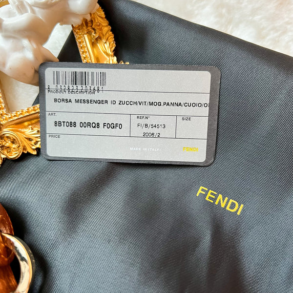 Vintage Fendi Zucca Crossbody/ Shoulder Bag