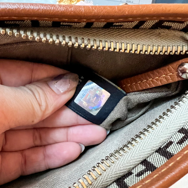 Vintage Fendi Zucca Crossbody/ Shoulder Bag