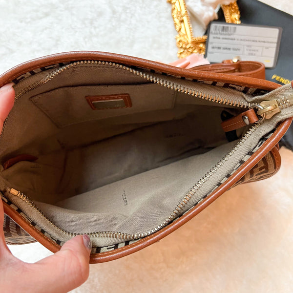 Vintage Fendi Zucca Crossbody/ Shoulder Bag