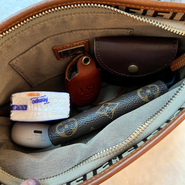 Vintage Fendi Zucca Crossbody/ Shoulder Bag