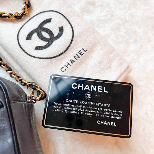 Vintage Chanel Coco Mark Camera Bag With Tassel - Ash x Black