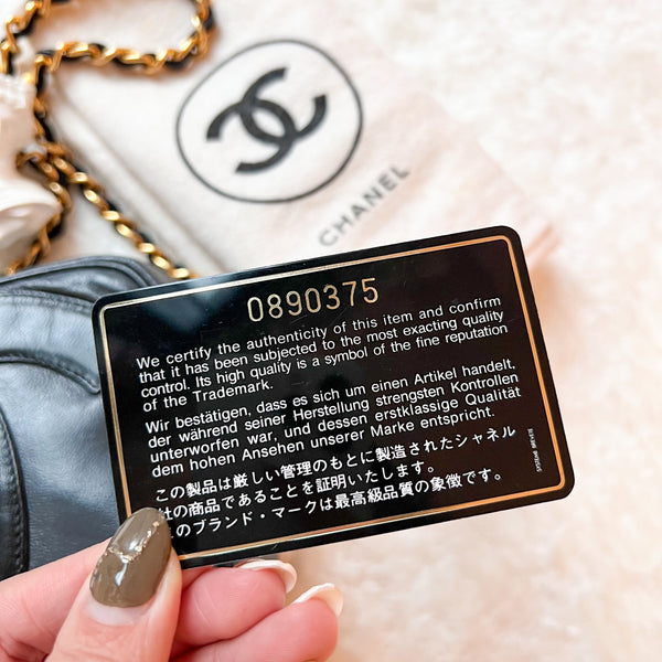 Vintage Chanel Coco Mark Camera Bag With Tassel - Ash x Black