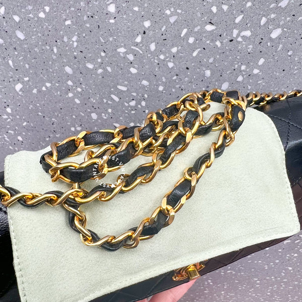 Vintage Chanel Double Flap Bag - Black 003