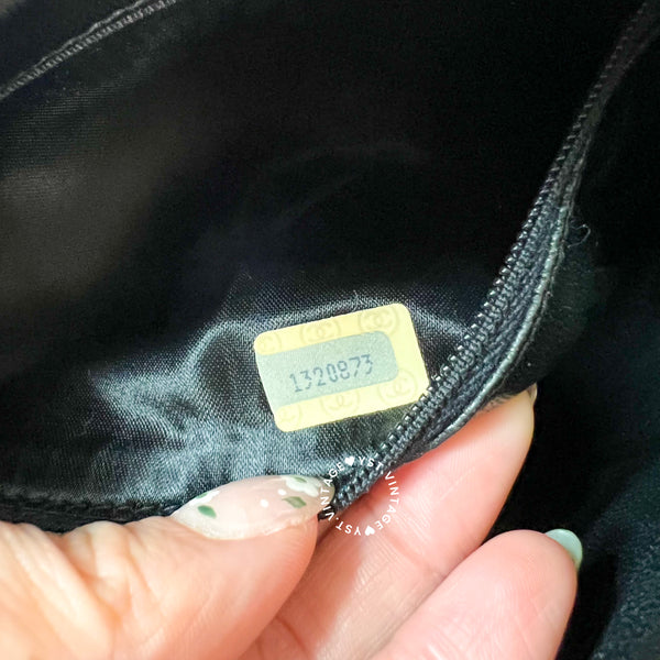 Vintage Chanel Square Camera Bag With Tassel - Black 003