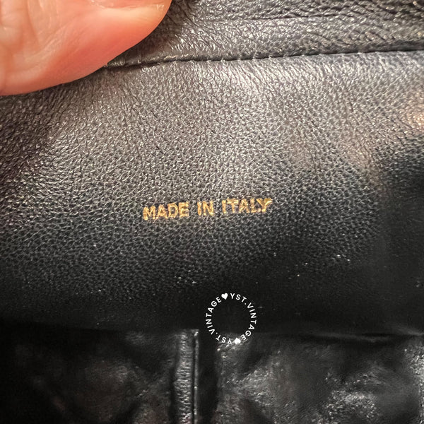 Vintage Chanel Square Camera Bag With Tassel - Black 003