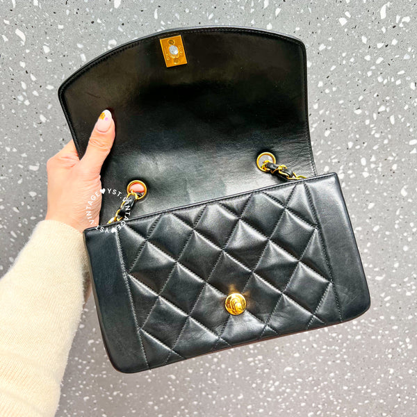 Vintage CHANEL Diana Small Flap Bag - Black 006