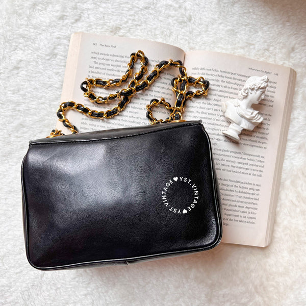 Vintage Chanel Coco Mark Mini Flap Bag - Black (Code: 030500)