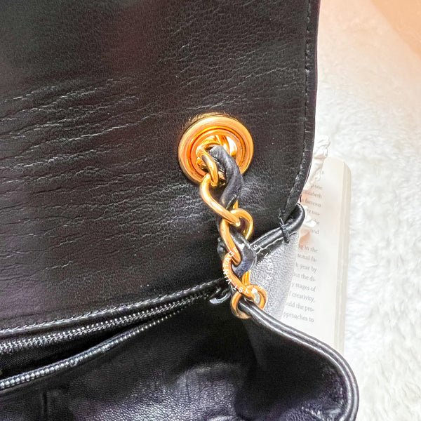 Vintage Chanel Coco Mark Mini Flap Bag - Black (Code: 030500)