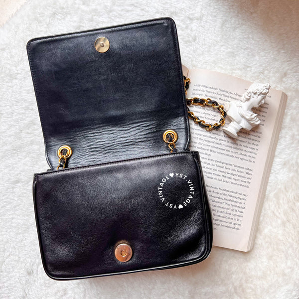 Vintage Chanel Coco Mark Mini Flap Bag - Black (Code: 030500)