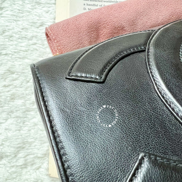 Vintage Chanel Coco Mark Mini Flap Bag - Black (Code: 030500)