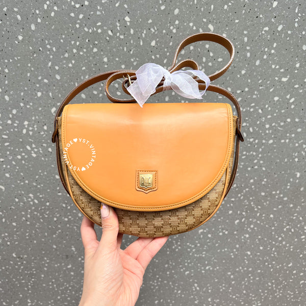 Vintage CELINE Macadam Mini Shoulder Bag - Beige