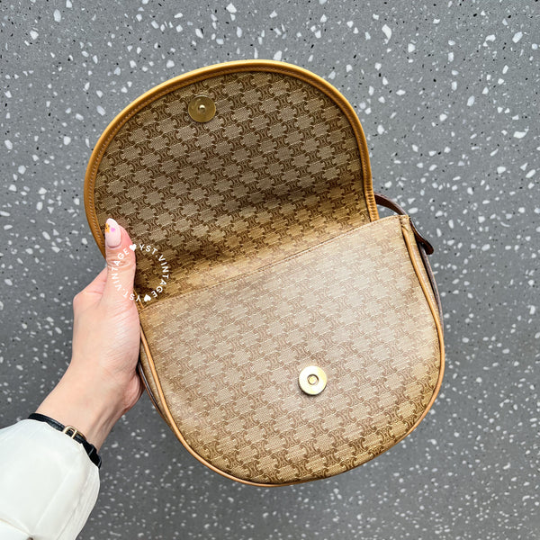 Vintage CELINE Macadam Mini Shoulder Bag - Beige