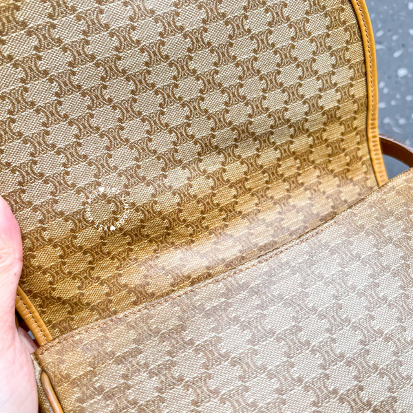 Vintage CELINE Macadam Mini Shoulder Bag - Beige