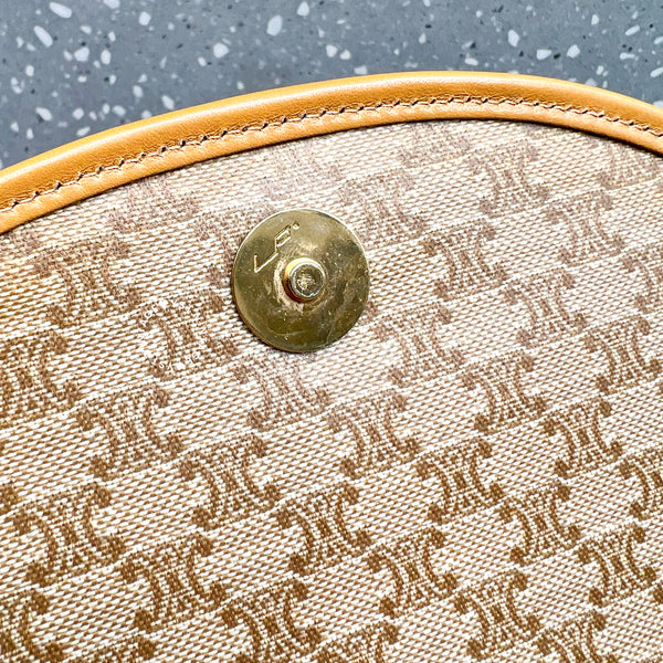 Vintage CELINE Macadam Mini Shoulder Bag - Beige