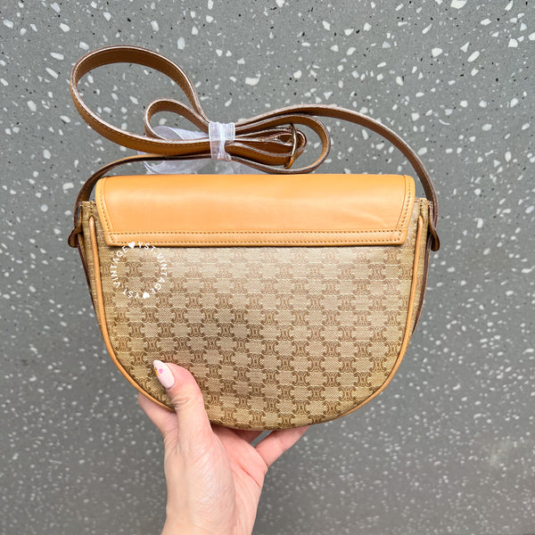 Vintage CELINE Macadam Mini Shoulder Bag - Beige