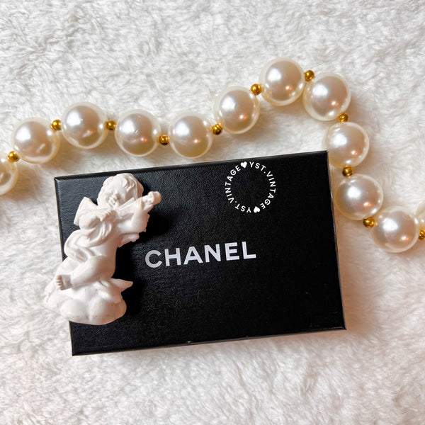 Vintage Chanel Caviar Card Holder - Black